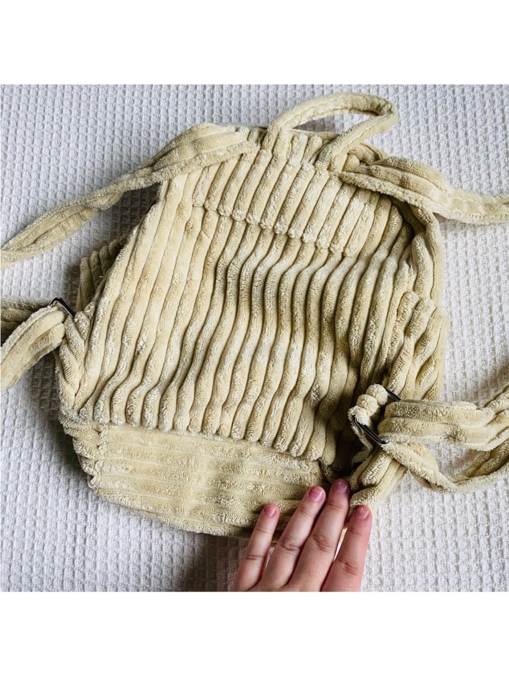 Urban Outfitters BDG Cream Mini Corduroy Backpack - Picture 2 of 2